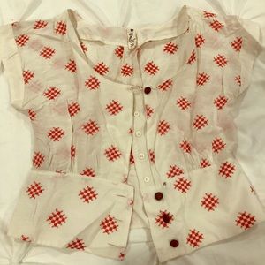 Floreat by Anthropologie short-sleeve blouse